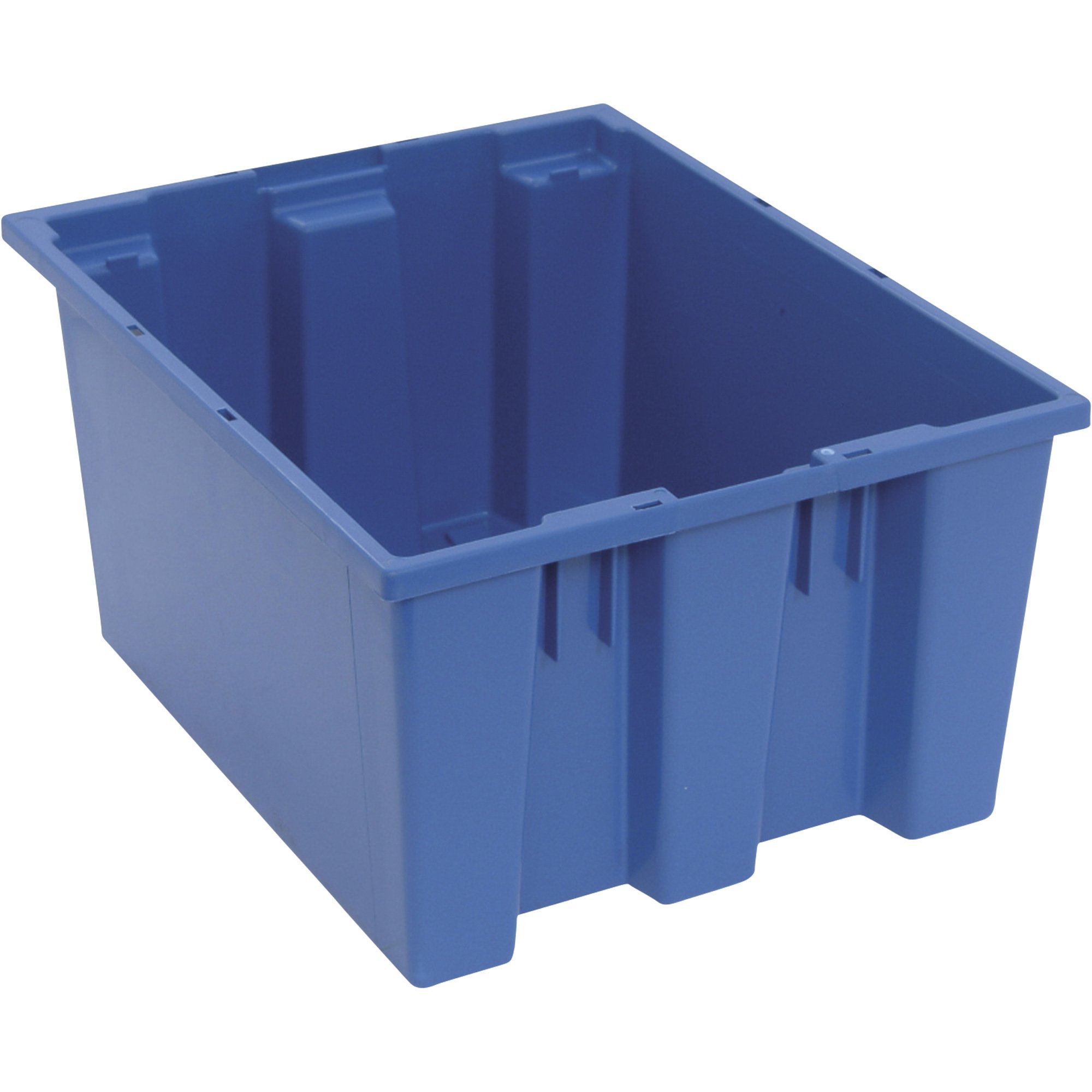 Quantum Storage Stack and Nest Tote Bin — 19 1/2in. x 15 1/2in. x 10in. Size, Carton of 6